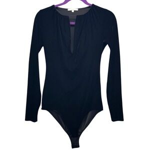 Velvet Bodysuit Black Medium‎